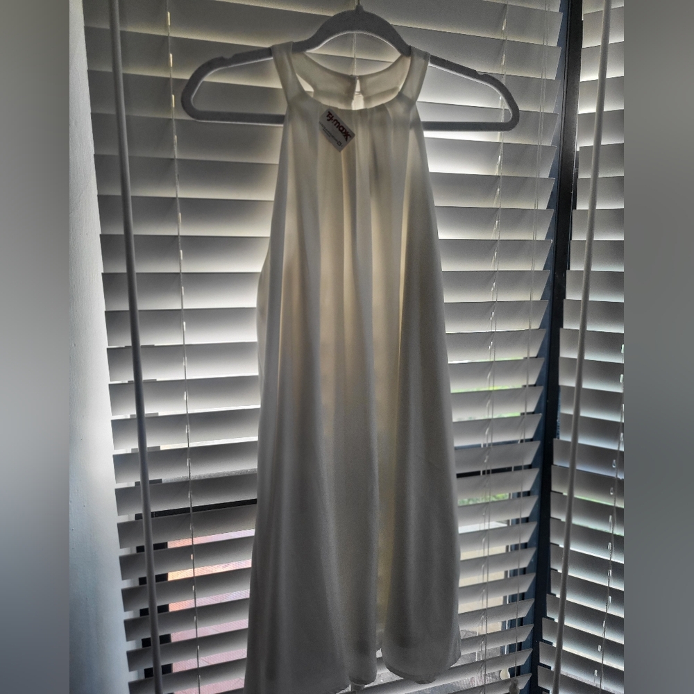 TJ Maxx White Pleated Dress